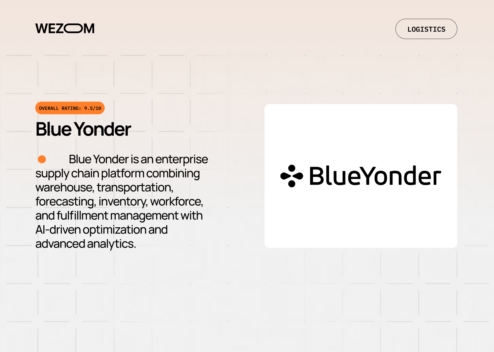 Blue Yonder supply chain solution with AI-driven features in third party logistics software